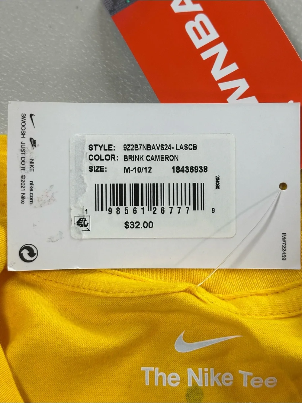 Nike Yellow Los Angeles Sparks #22 Tee